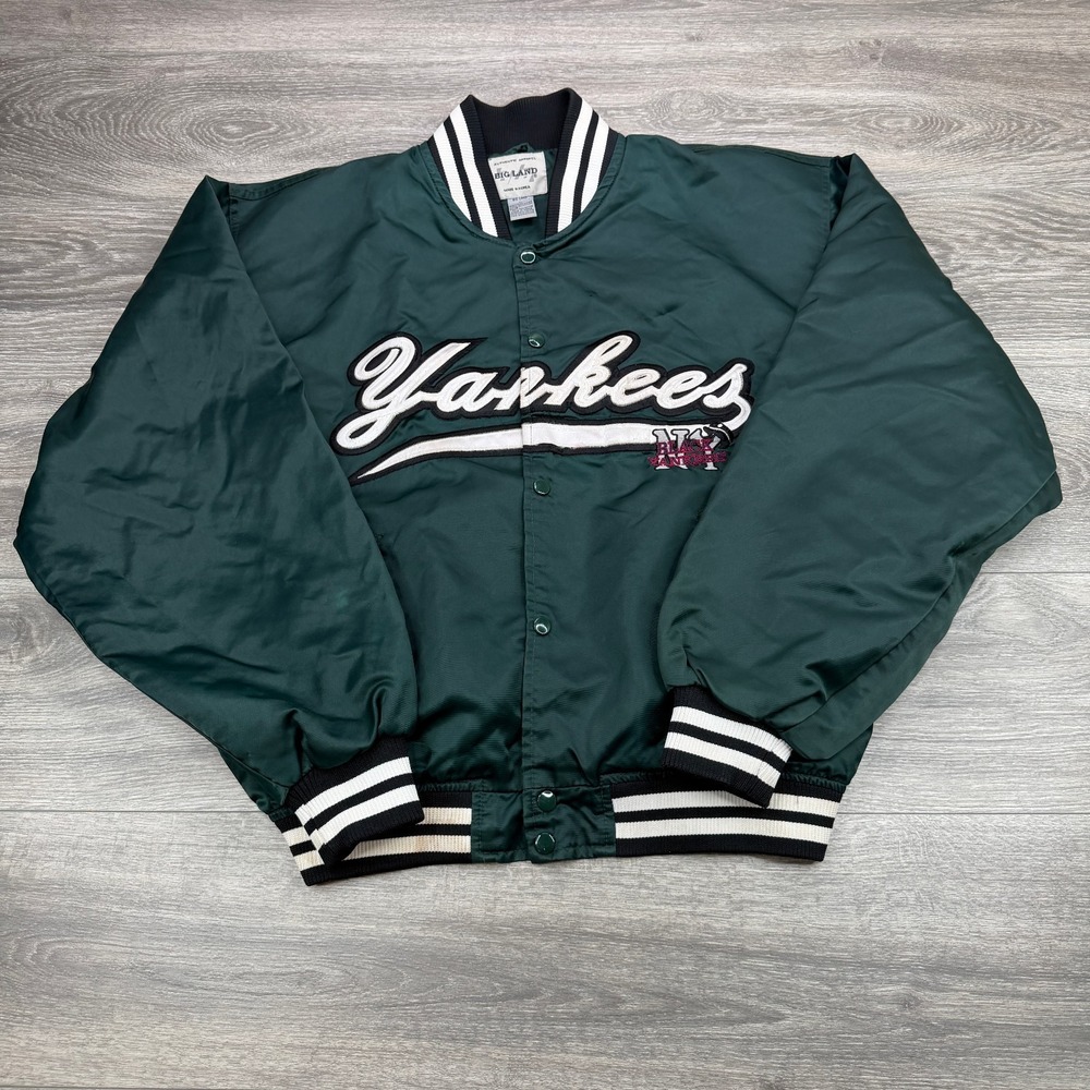 Vintage New York Black Yankees Bomber Jacket Mens Large Negro League Baseball